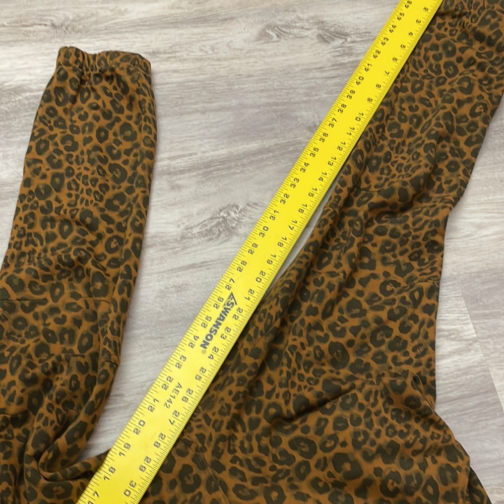 Sanctuary x Anthropologie Brown & Black Animal Print Stretchy Knit Pants Size XS - Picture 13 of 16
